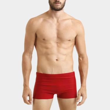 Imagem de Sunga Boxer Vermelha Premium Masculina Hana Rio Poliamida, M