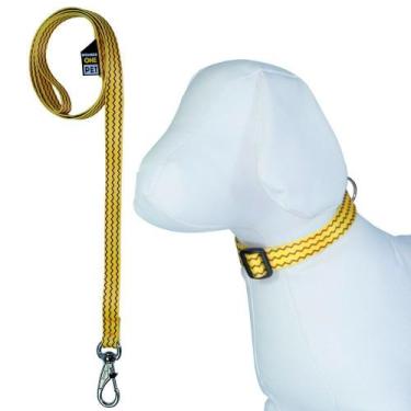 Imagem de Coleira Cachorro Ajustável com Guia Estampa Poken - NUMBER ONE PET, PP