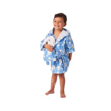 Imagem de Roupão de banho bebe bichinhos estampado c/capuz ii baby joy funny div