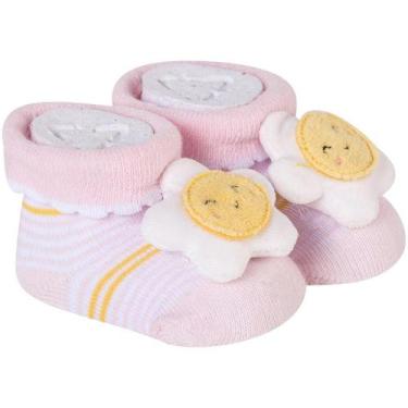 Imagem de Meia Pantufa Divertida Menina Bebê Recém Nascido Saída Maternidade Enx
