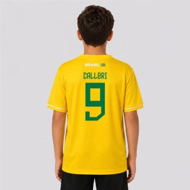 Imagem de Camisa São Paulo Fábula Infantil Amarela 9 Calleri - Braziline, 10 ANO