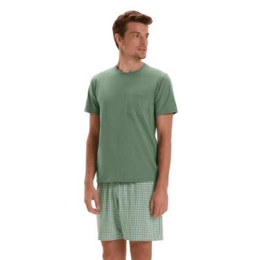 Imagem de Pijama Manga Masculino Algodão Cor Com Amor - 2030163 COR, Verde, M