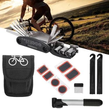 Imagem de Bolsa Ferramentas Bicicleta Chaves Bomba De Ar Remendo Pneu - Farol de