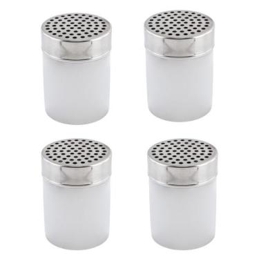 Imagem de Kit 4 Polvilhador Temperos Furos Grande com Tampa 300ml Weck