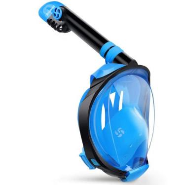 Imagem de Máscara de snorkel Greatever G2 com vista panorâmica de 180 para rosto