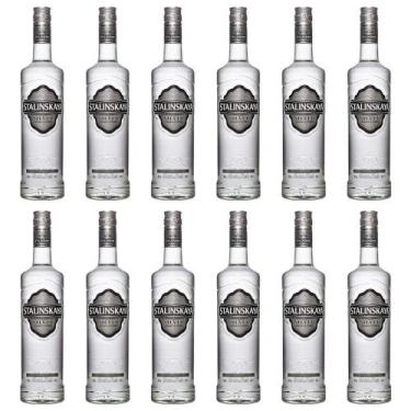 Imagem de Vodka Stalinskaya Silver - 1L Kit12