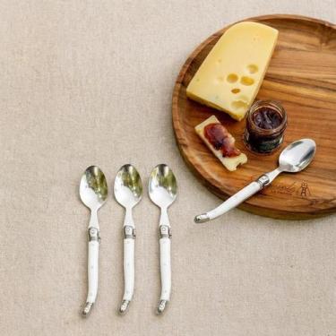 Imagem de KIT COM 6 COLHERES PARA SOBREMESA LUXO LAGUIOLE LA MAISON - Branco