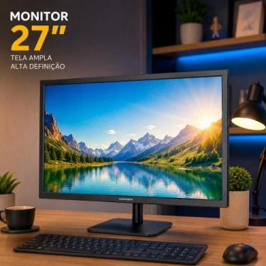 Imagem de Monitor 27 Polegadas Monocron MN27R1 Full HD 75Hz HDMI VGA VESA Preto,
