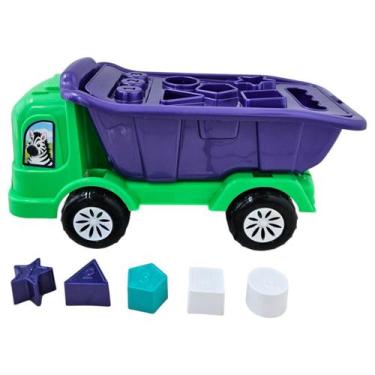 Imagem de Kit Praia Infantil Caçamba Didática Brinquedo De Areia Verão - Rei Do 