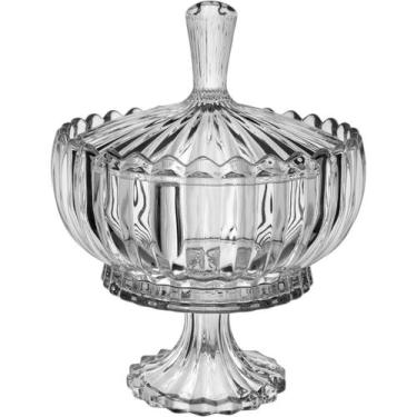 Imagem de Potiche Home&Co 30x22cm Eco Crystal Transparente Decoração Enfeite par