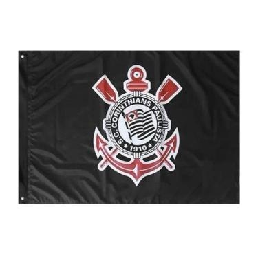Imagem de Bandeira Oficial Do Corinthians 1,13x1,61m Dupla Face 2,5 Panos - BC A