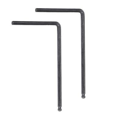 Imagem de BTER Haste de treliça de violão, 2 peças, chave Allen de aço resistente de 3 tipos, para guitarra ajuste de guitarra para amantes de guitarra (preto, diâmetro 5 mm)