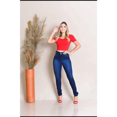 Imagem de Calça Jeans Premium Skinny, Esmeralda, Azul Intenso.