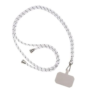 Imagem de Kesoto Cordão De Smartphone Ajustável Removível E Alça De Pescoço De Telefone Com Patch De Telefone, Branco Cinzento Branco