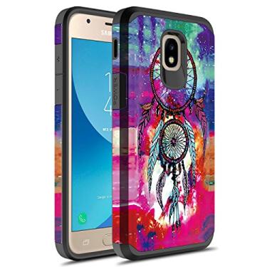 Imagem de Capa para Samsung Galaxy J7 V 2ª geração/J7 Refine/J7 Top/J7 Star/J7 Aura/J7 2018 com película de vidro temperado, capa protetora de tela com estampa híbrida Rosebono para SM-J737, Dream Catcher