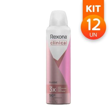 Imagem de Kit Com 12 Desodorante Aerosol Rexona Clinical Classic 90G