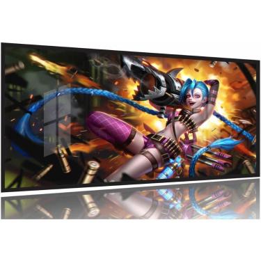 Imagem de Quadro Decorativos League of Legends 4 130x60 Moldura Preta 2x2