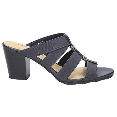 Imagem de Easy Street Sandálias de Salto Femininas, Azul-marinho, 6 X-Wide