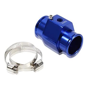 Imagem de Keenso — Adaptador de mangueira de radiador de calibre de sensor de temperatura de tubo de água azul de 36 mm, adaptador de sensor de radiador de junta de medidor de temperatura de água de alumínio