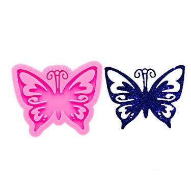 Imagem de Molde Silicone Artesanato Chaveiro Pingente Resina Borboleta