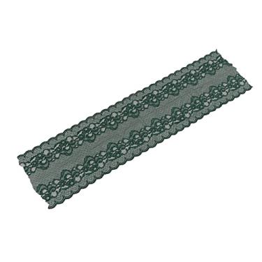 Imagem de HEEPDD Fita de renda vintage de 10 metros, fitas de acabamento de renda de costura de 24 cm de largura para decoração de casamento nupcial pacote de Natal costura DIY (verde escuro)