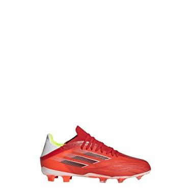 Imagem de adidas Chuteiras de futebol Youth X SpeedFlow.1 FG, Vermelho/Núcleo Preto/Vermelho Solar, 4 Big Kid