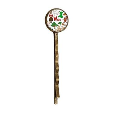 Imagem de Wales Landscap Bandeira Nacional do Reino Unido Retro Metal Hair Bobby Pin Headwear