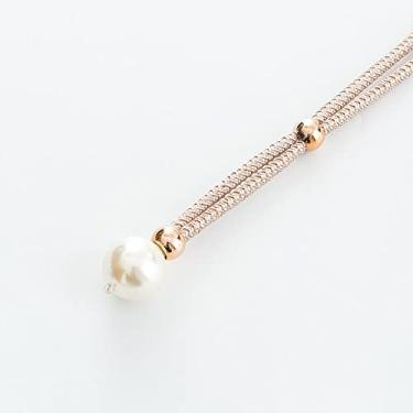 Imagem de Correia de cortina telescópica de pérola de noite simples sem perfurar e instalar suportes de cortina de alça de cortina, Champagne, 2 PCS