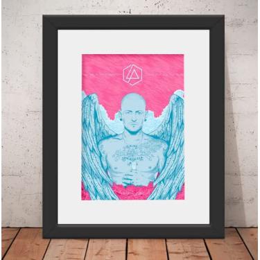 Imagem de Quadro Linkin Park Chester 56x46cm Vidro + Paspatur U1861