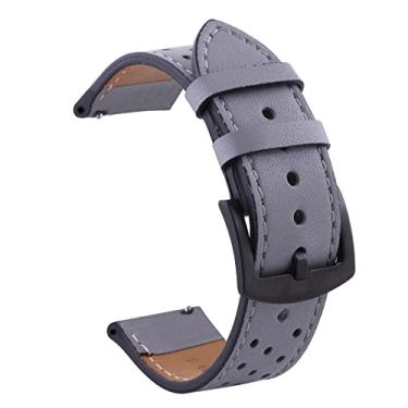 Imagem de HAZELS Pulseira de couro genuíno 20 22mm para Huawei Watch GT2 GT 2 42 46mm Relógio de pulseira de substituição inteligente 3 Pro Honor Magic 2 (Cor: Cor A, Tamanho: 20mm Universal)