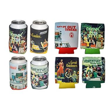 Imagem de Coleman 4 suportes de lata em cada pacote com porta-copos retrô coleção Drink & Mug Holder Vintage Can Holder ótimo para acampamento e mochila