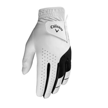 Imagem de Callaway Luva de golfe sintética premium masculina Weather Spann de golfe (Cadet GG, pacote com dois, branca, usada na mão esquerda)