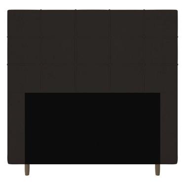 Imagem de Cabeceira Cama Box Casal Leiria 140Cm Suede Marrom - Abmaza