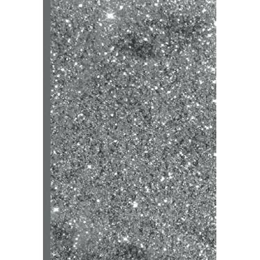 Imagem de Silver Glitter Journal Notebook Libreta Glossy-Finish Cover: Simple Soft Cover Lined 100 Page Writing Journal Diary