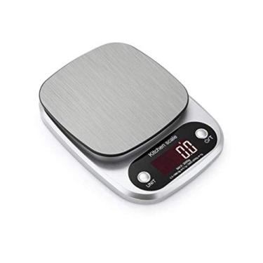 Imagem de balança de cozinha eletrônica, balanças de cozinha de aço inoxidável balança de alimentos balanças eletrônicas de precisão mini home display lcd de alta definição