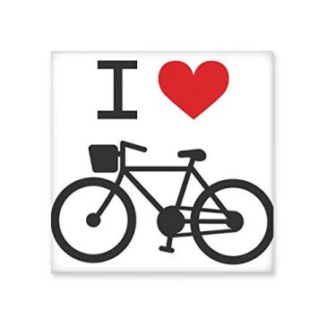 Imagem de I Love Red Heart Bicycle Pattern Azulejo de cerâmica brilhante Decalque de tijolos esmaltados