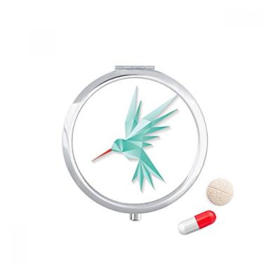 Imagem de Caixa de comprimidos geométrico abstrato padrão origami bolso caixa de armazenamento de medicamentos dispensador de recipiente