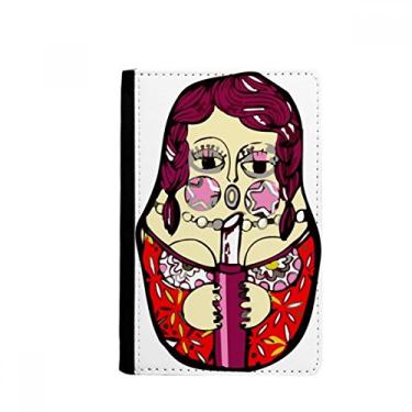 Imagem de Carteira Russa Russa Porta-passaporte feminina Notecase Burse com porta-cartões