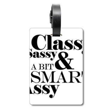 Imagem de Classy Sassy & A Bit Smart Assy bolsa de viagem etiqueta para cartão de bagagem, etiqueta para pendurar