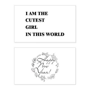 Imagem de Cartão de felicitações I Am The Cutest Girl Ano Novo Festival Bless Message Present
