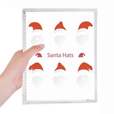 Imagem de Caderno de Retrato Feliz Natal Papai Noel Folhas Soltas Diário Recarregável Diário Papelaria