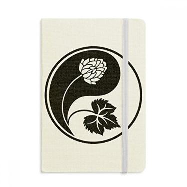 Imagem de Caderno com estampa de flores Yin-yang da Culture Religion em tecido oficial capa dura