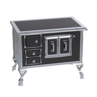 Imagem de Fogão a Lenha N° 02 Século XVIII Premium Preto Chapa Vitrocerâmica Sem Tampa - Venax