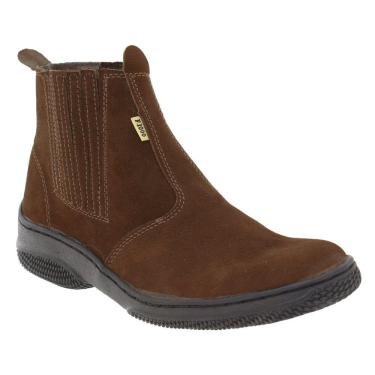 Imagem de Botina Marrom Masculina Bico Quadrado F1000 32540