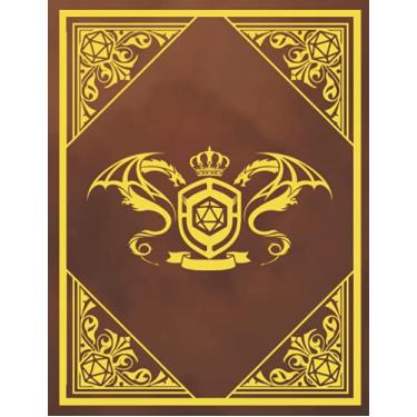 Imagem de Character Sheets Journal: Fifteen (15) Detailed 5e Character Sheets, Lined, Hex And Graph Pages To Create Characters, Maps, Track 5e Gameplay, Plans, ... Masters & Dragon Lovers | Burnt Brown |