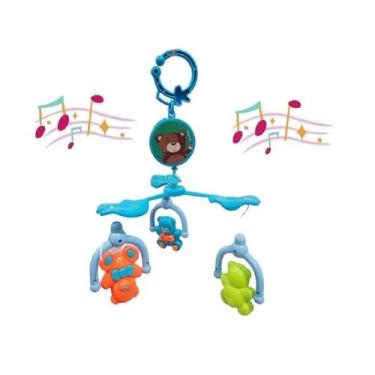 Imagem de Móbile Berço E Carrinho De Bebê Musical Kitstar Com Ursinhos