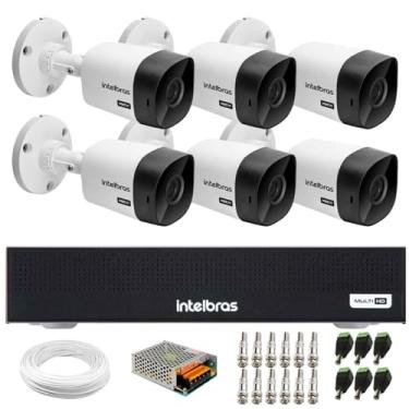 Imagem de Kit 6 Câmeras Intelbras VHC 1120 B HD 720p Visão Noturna 20m Resistente à Chuva IP66 + DVR Gravador Digital de vídeo Intelbras MHDX 1008-C