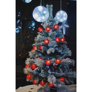 Imagem de Cordão de luz Natal Vermelho Noel - adorno de guirlandas decoração festa mesa posta natalina 20 leds