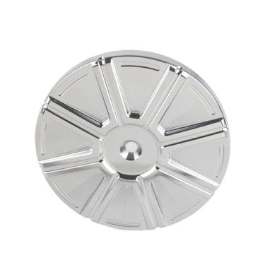 Imagem de FINMOKAL Stage 1 Big Suckers com parafuso central tampa de filtro de ar para Harley Dyna Softail Electra Glide Road King, cromado