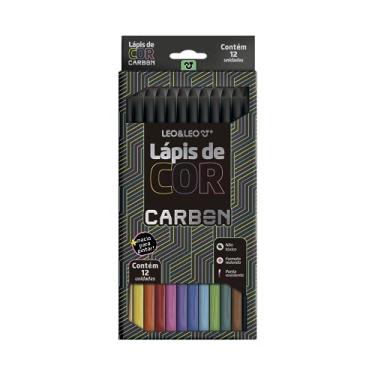 Imagem de LÁPIS DE COR CARBON 12 CORES REDONDO LEO&LEO